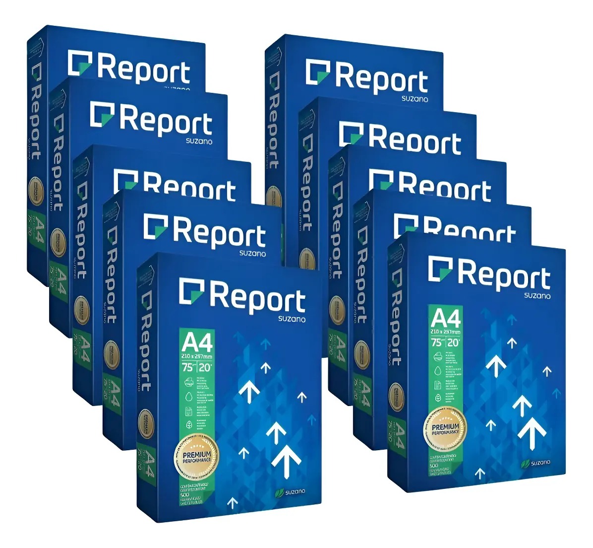 Papel Sulfite A4 75 g Report – Caixa com 10 pacotes – 500 folhas por pacote - Imagem 2