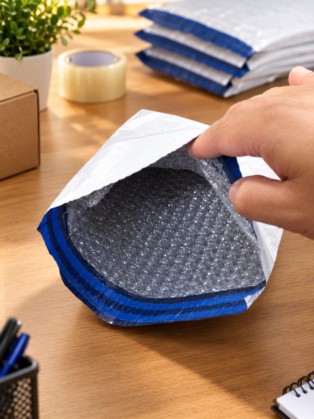 Envelope de Segurança Coex Branco com Bolha – 20 × 20 cm – 1.000 unidades