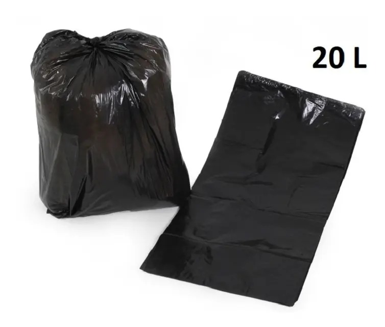 Saco de Lixo Preto 20 Litros – Pacote 1,5 kg – 100 unidades