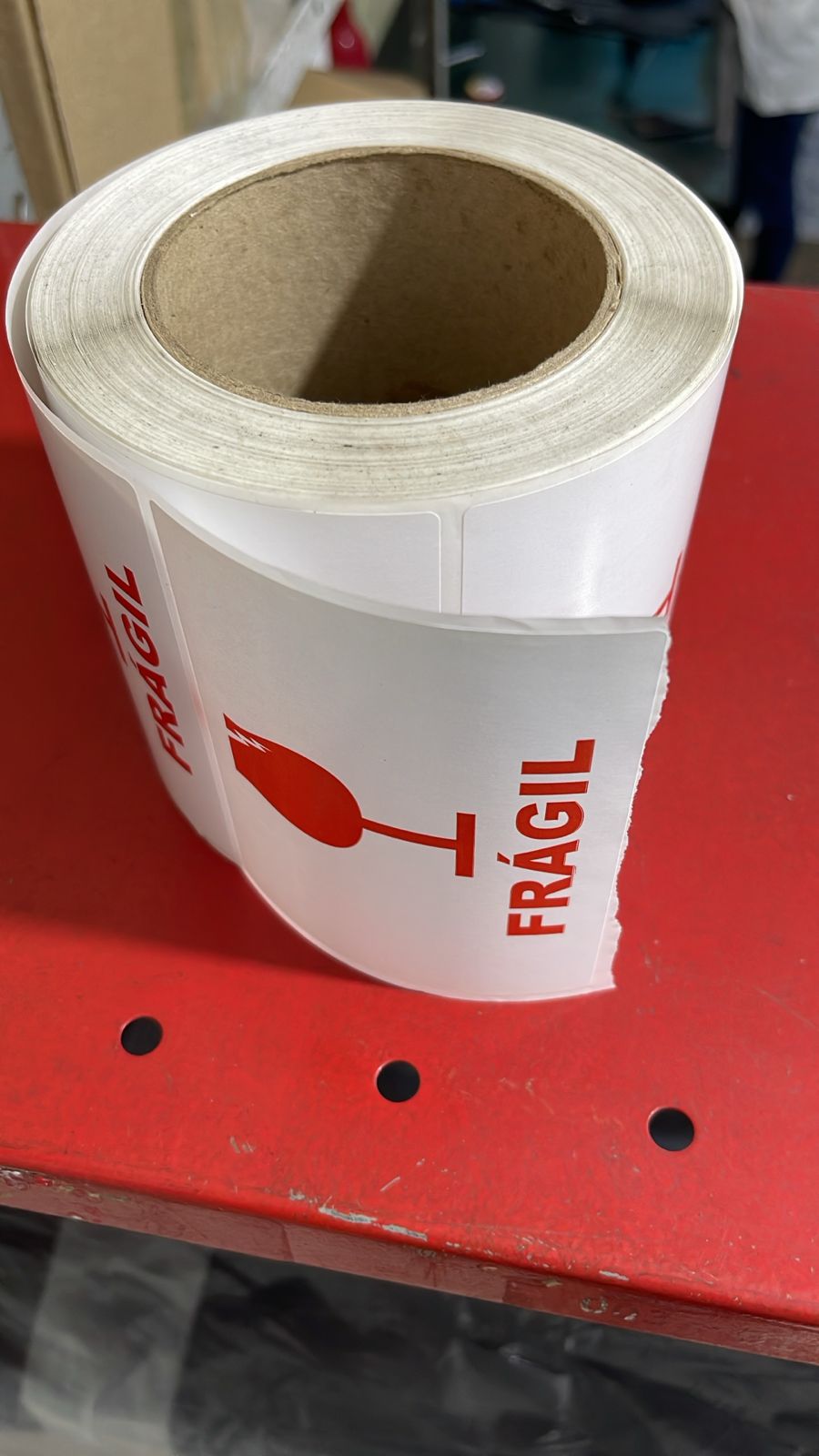 2 Rolos de Etiqueta FRÁGIL 100X80 1 coluna - Imagem 3