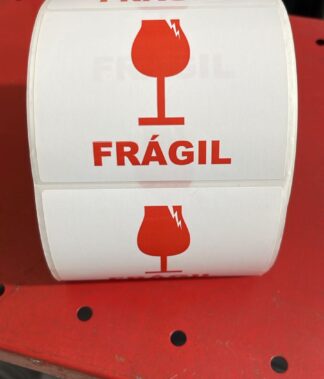 2 Rolos de Etiqueta FRÁGIL 100X80 1 coluna