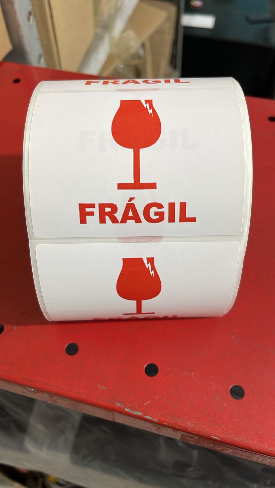 2 Rolos de Etiqueta FRÁGIL 100X80 1 coluna