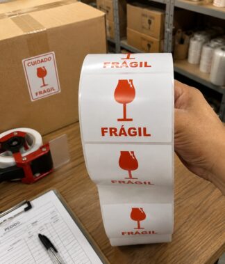 2 Rolos de Etiqueta FRÁGIL 100X80 1 coluna